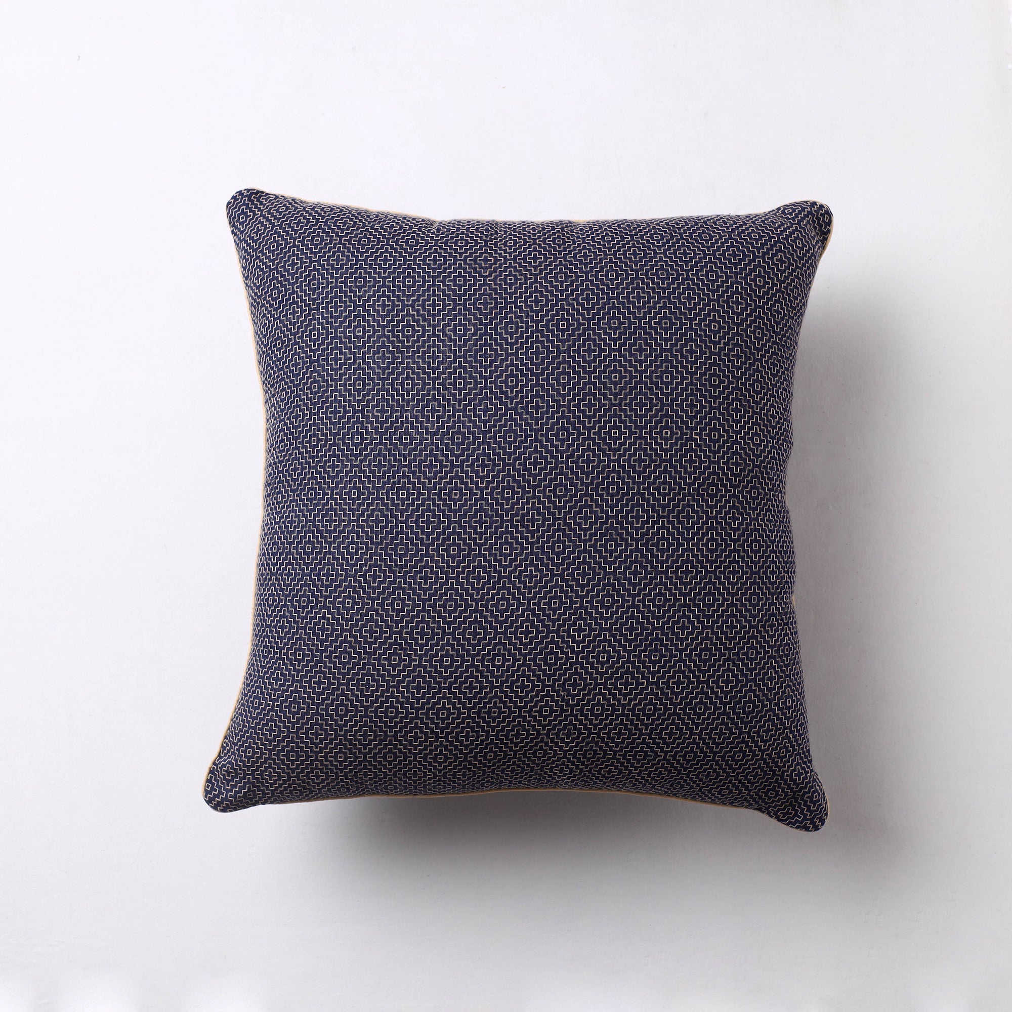HAVELI CHRONICLES Black - Jacquard Cotton Fabric Cushion Cover (16 x 16 in)