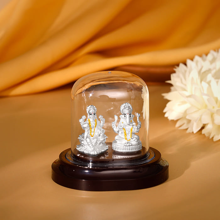 GIVA Jewellery Silver Lakshmi and Ganesha Idol