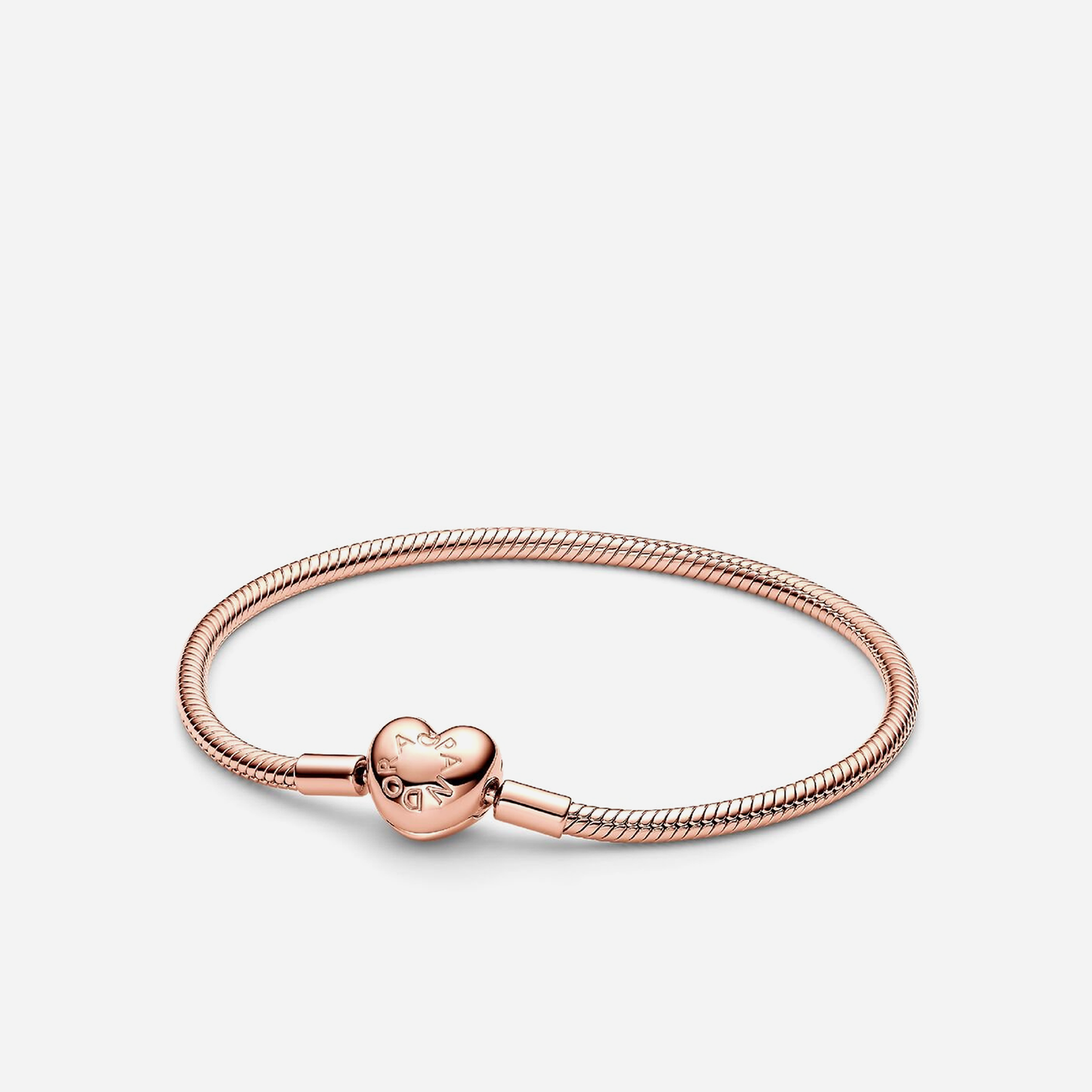 Moments heart snake – Pandora Moments Heart & Snake Chain Bracelet Rose Gold Plated