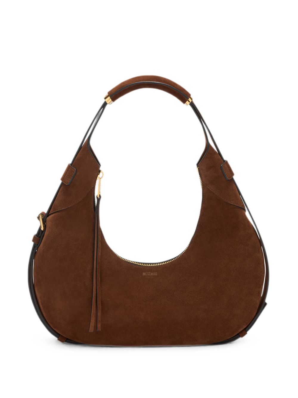 Moschino Suede Shoulder Bag – Calf  Leather 100%