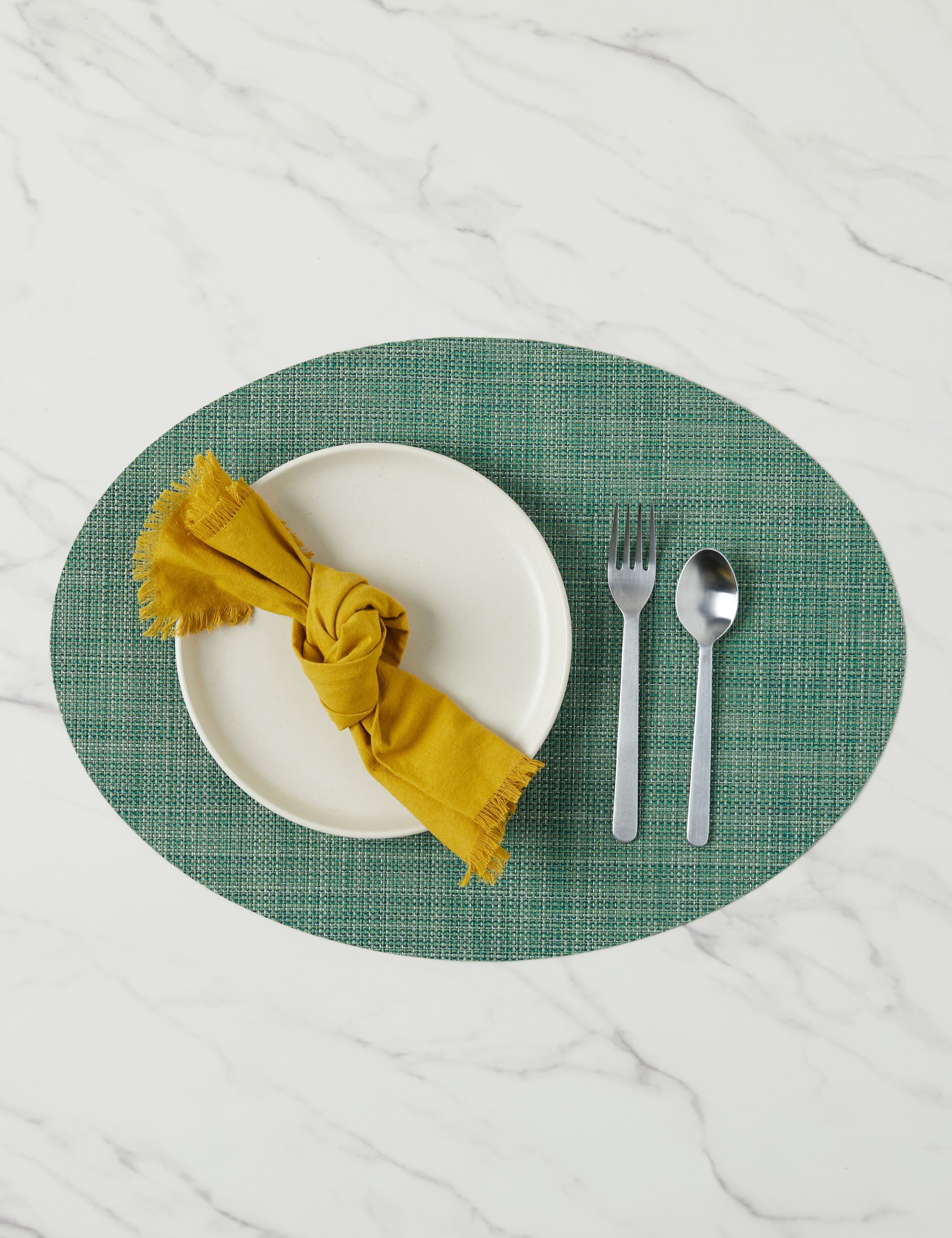 Lulu and Georgia Mini Basketweave Oval Placemat (Set of 4) by Chilewich - view 7