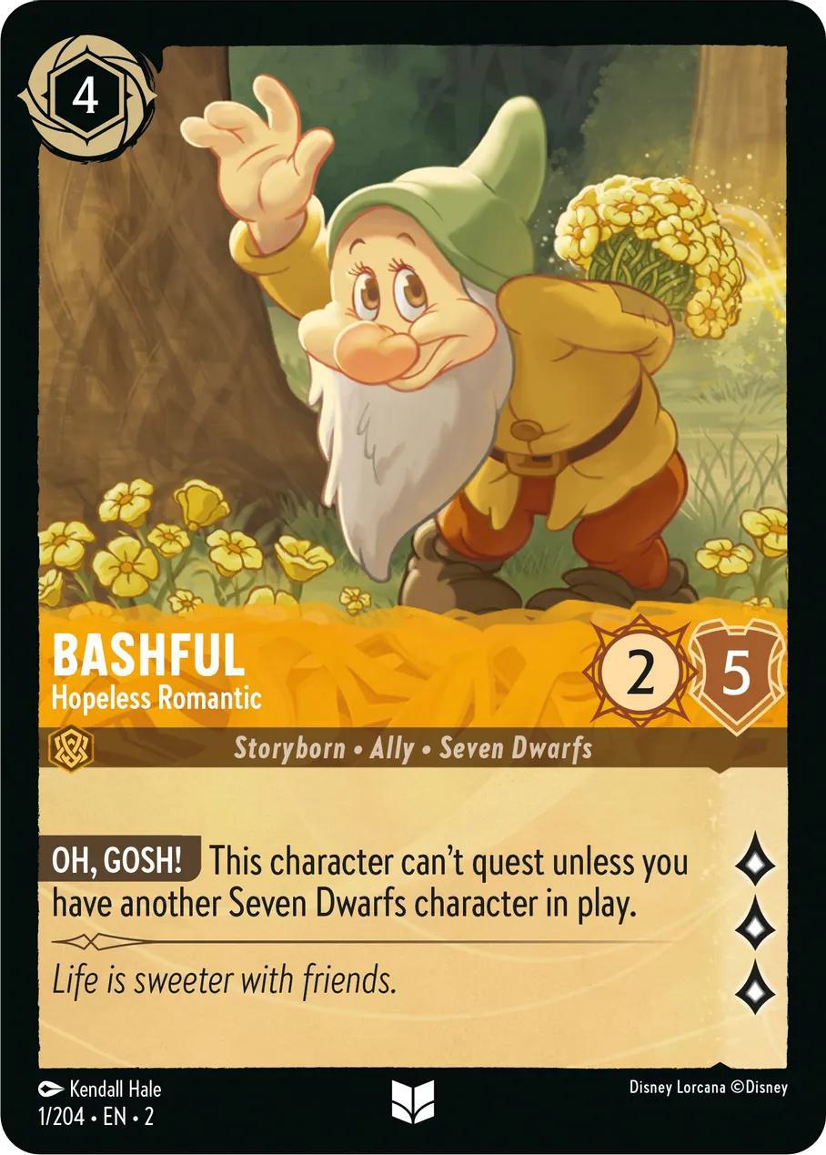 Lorcana Bashful - Hopeless Romantic - 1/204 [Rise Of The Floodborn] [Non-Foil]
