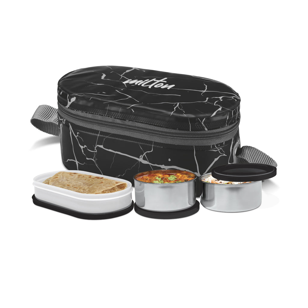 Milton Stainless Steel Executive Lunch Insulated Tiffin | 3 Stainless Steel Containers - view 12