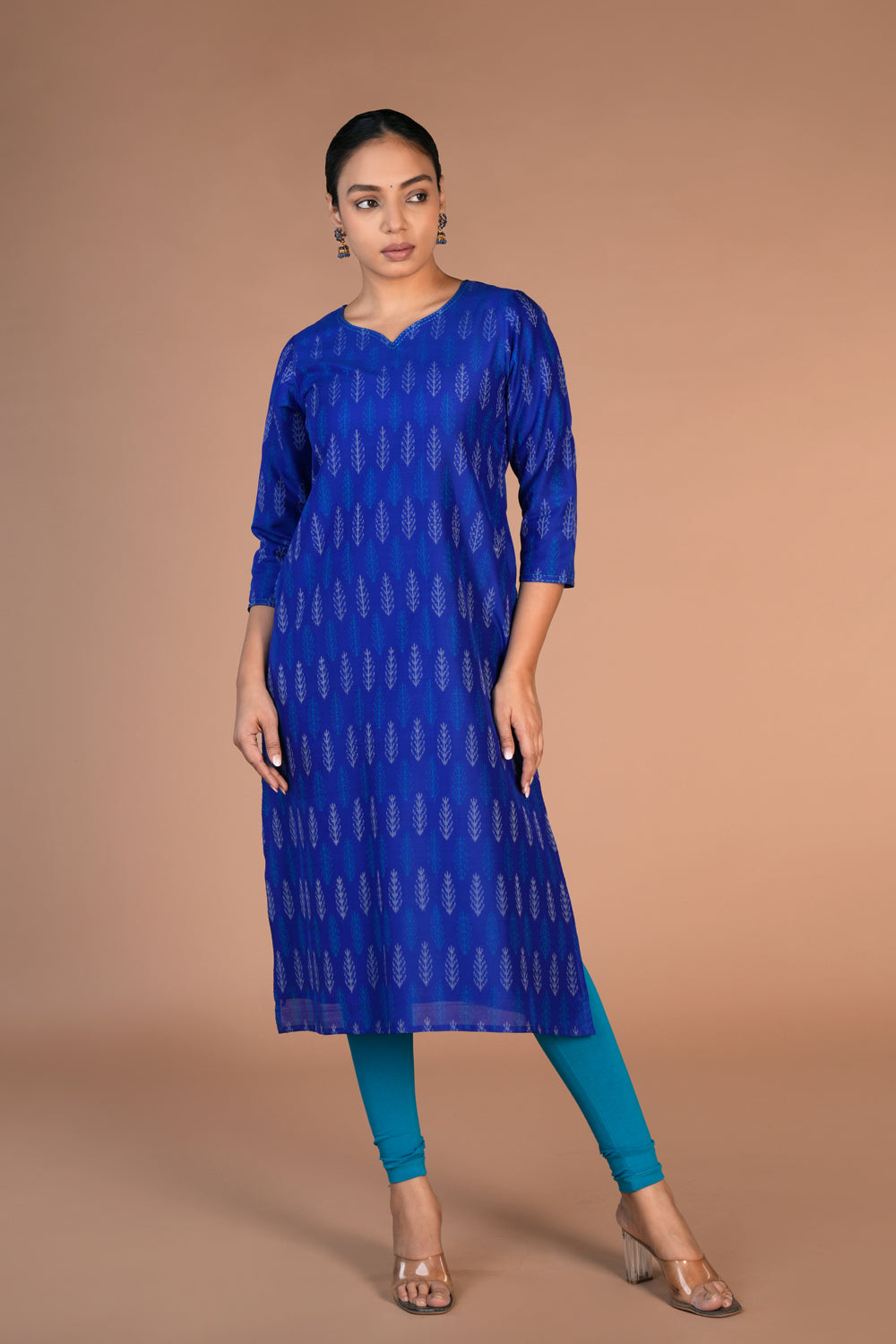 Kalanjali Ethnics Handwoven Silk Pochampally Ikat Kurti - view 2