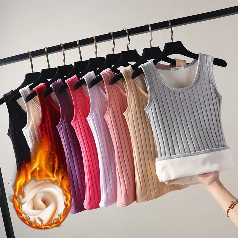 Alamode By Akanksha Roy Warm Tank Tops with Fleece Lining