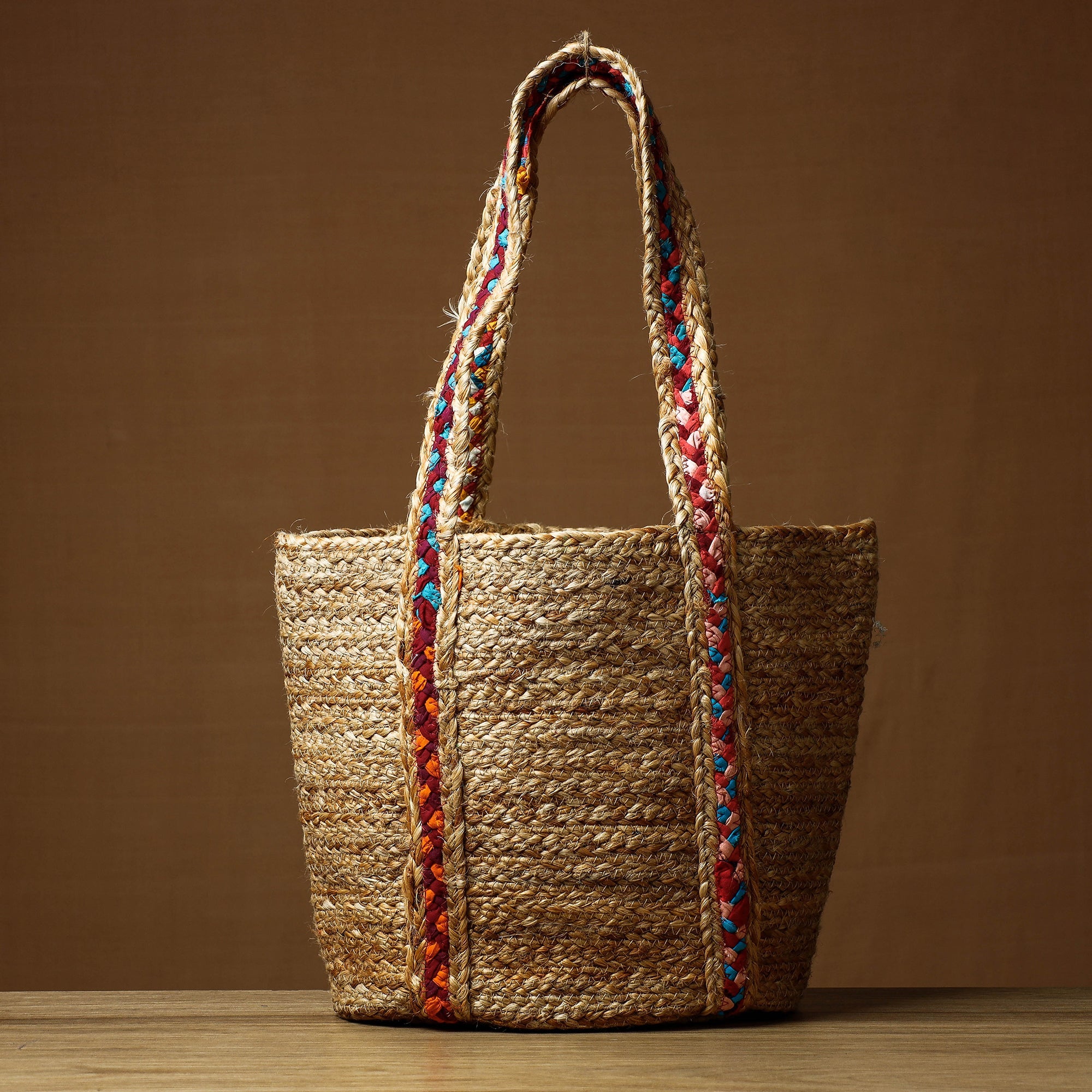 ITOKRI CRAFTS INITIATIVE Beige - Handcrafted Multipurpose Jute Shoulder Bag