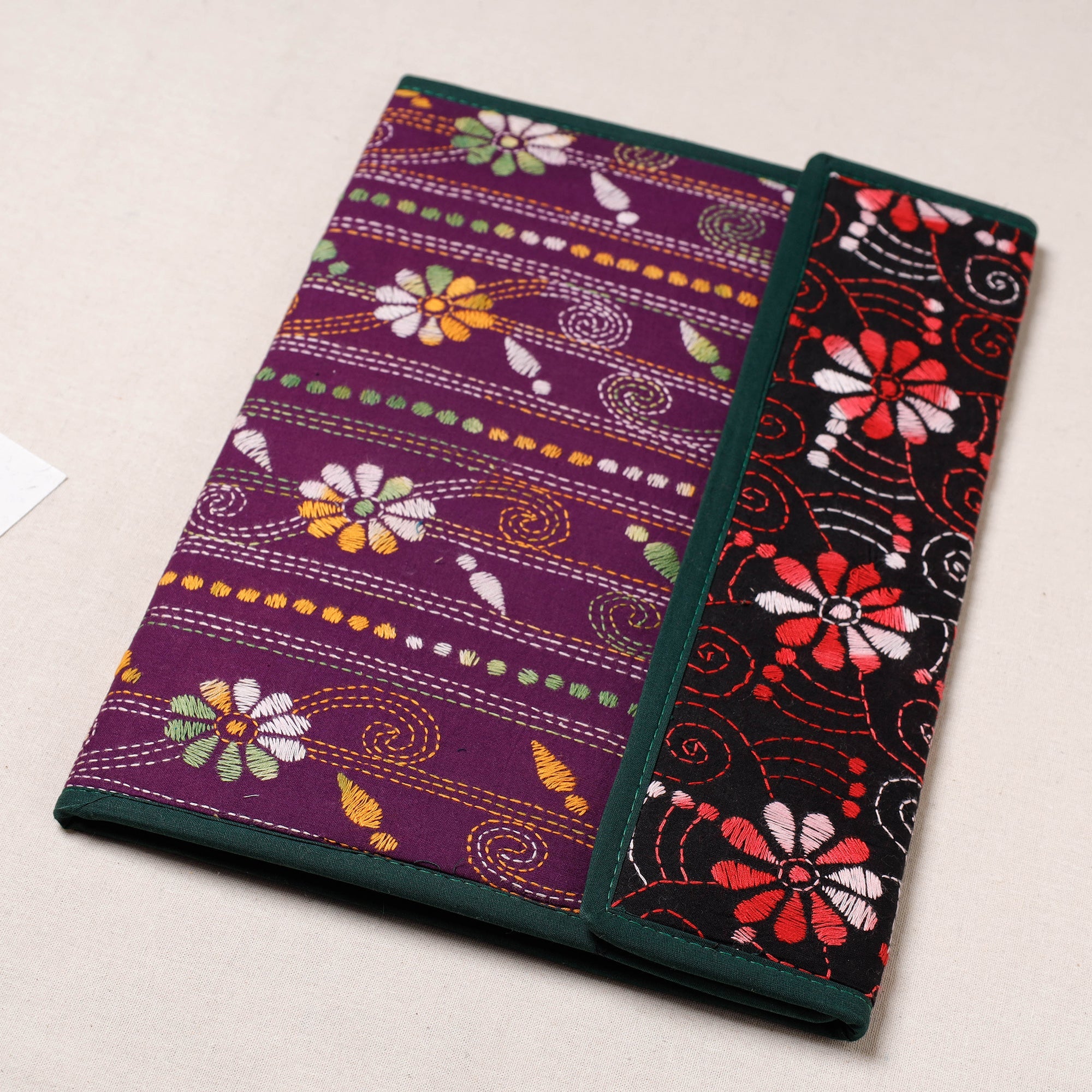 ASALKAAR Bengal Kantha Work Handcrafted File Folder - view 2