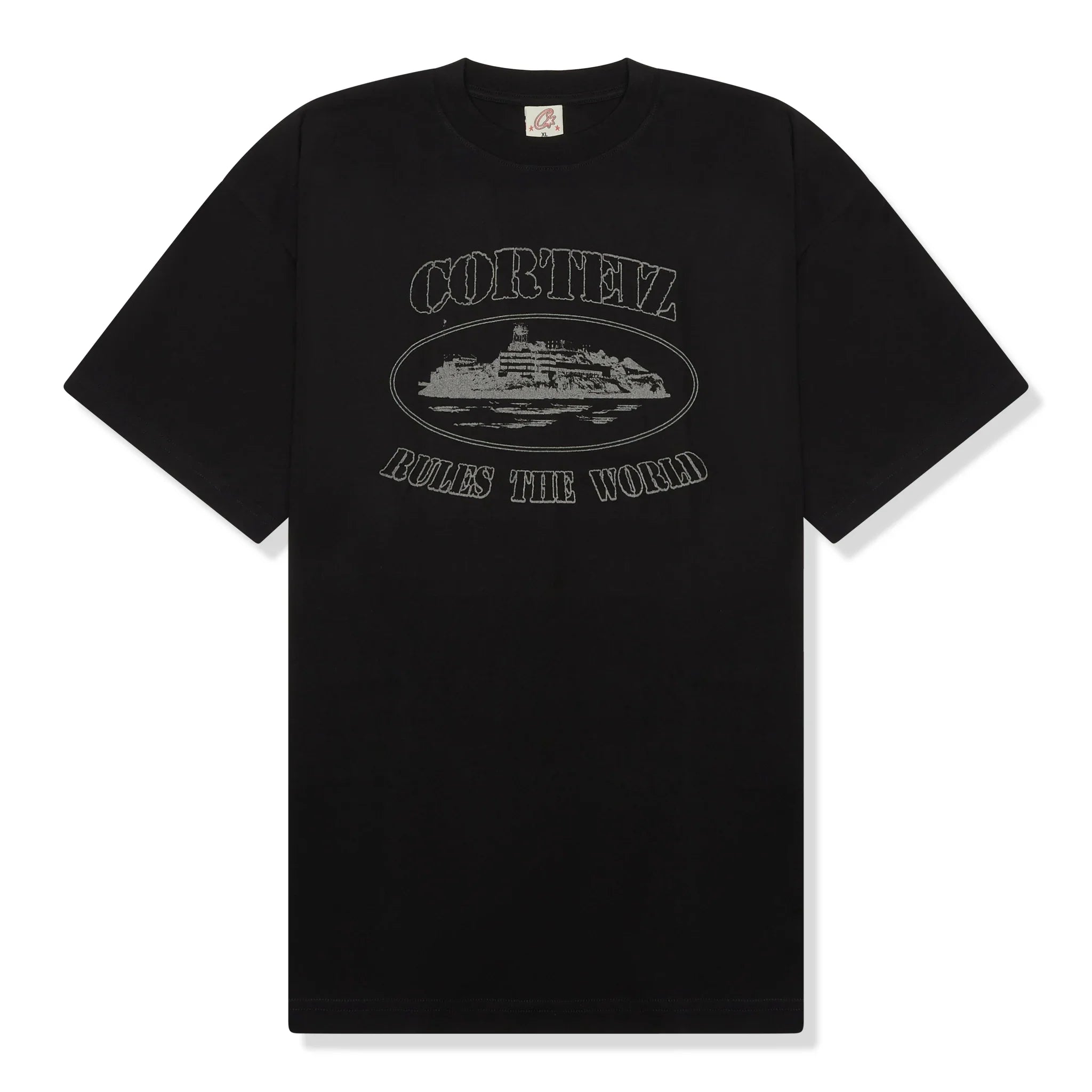 Corteiz OG Alcatraz Reflective Triple Black T Shirt