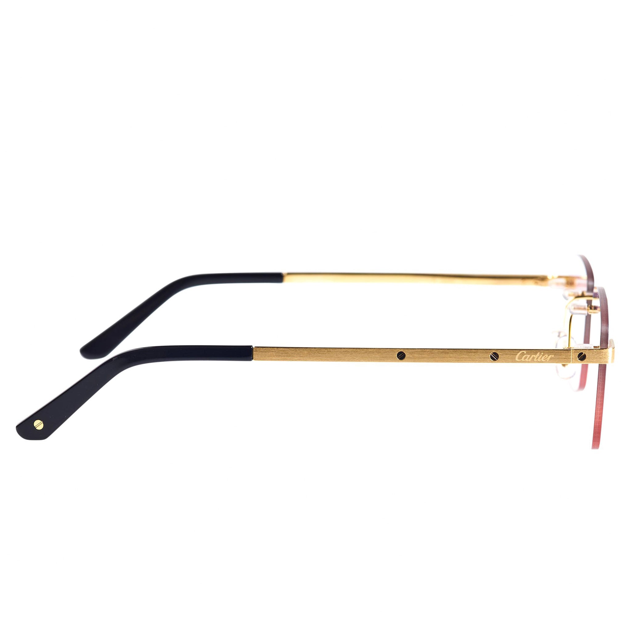 Cartier Eyewear Custom CT0167O-001 Santos De Cartier Rimless Sunglasses - view 2