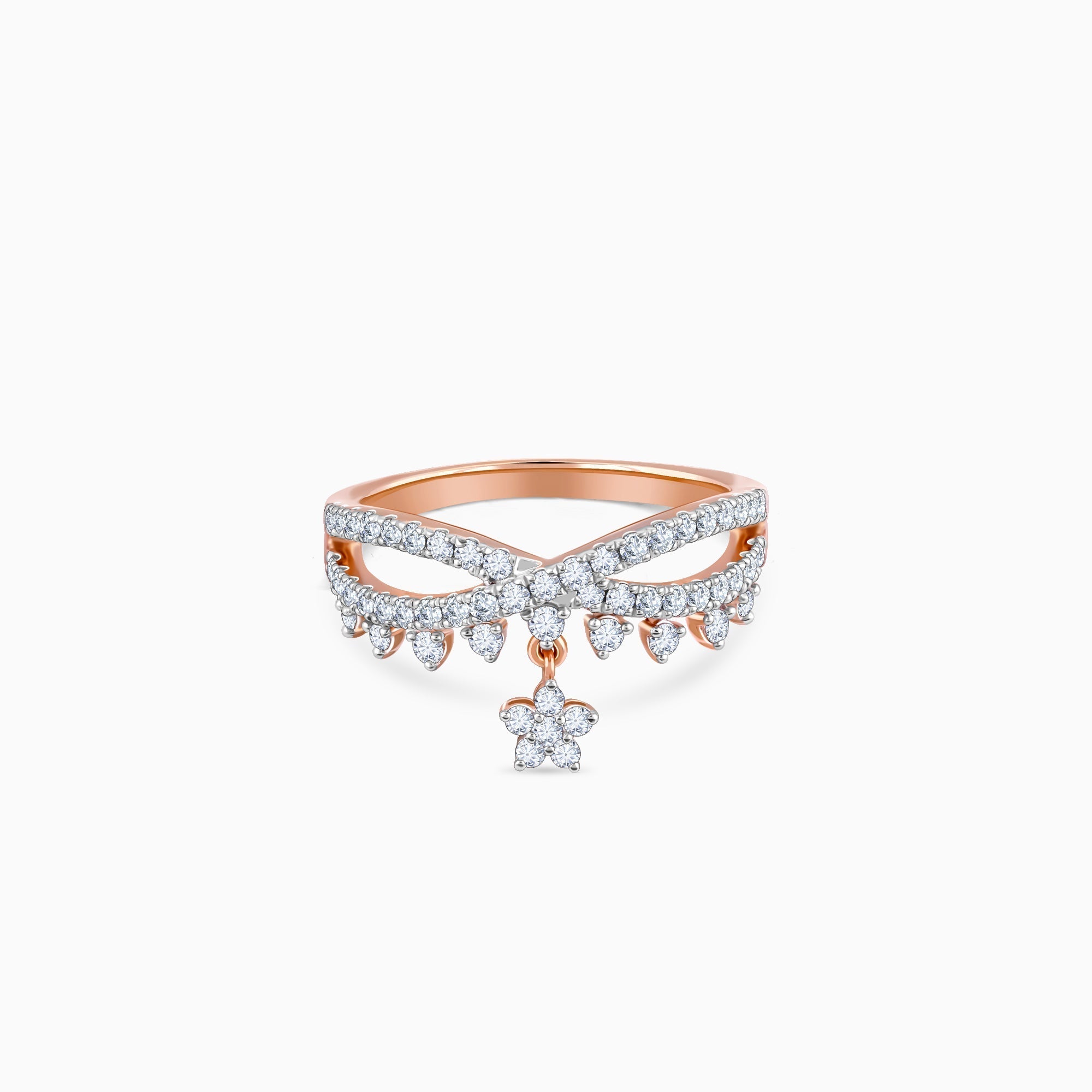 GIVA Jewellery Rose Gold Party Floral Ring
