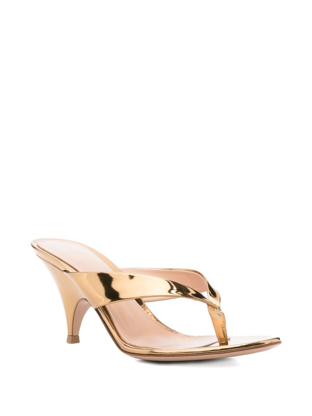 Gianvito Rossi Gianvito Sofia Thong 70 mirrored-leather sandals - view 4