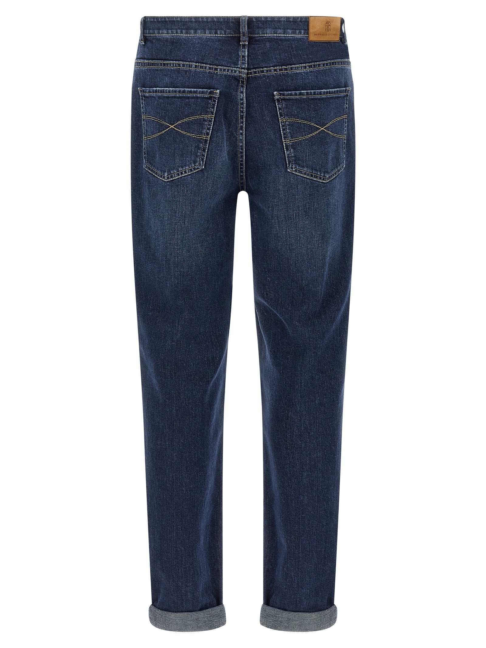 Brunello Cucinelli Logo Embroidery Stretch Jeans - view 2