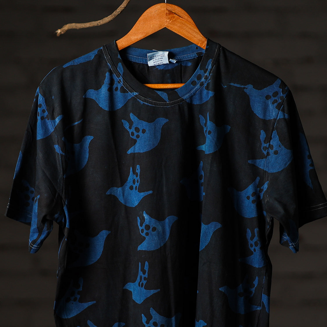 BINDAAS UNLIMITED Black - Bindaas Block Art Printed Cotton Round Neck T-shirt - view 2