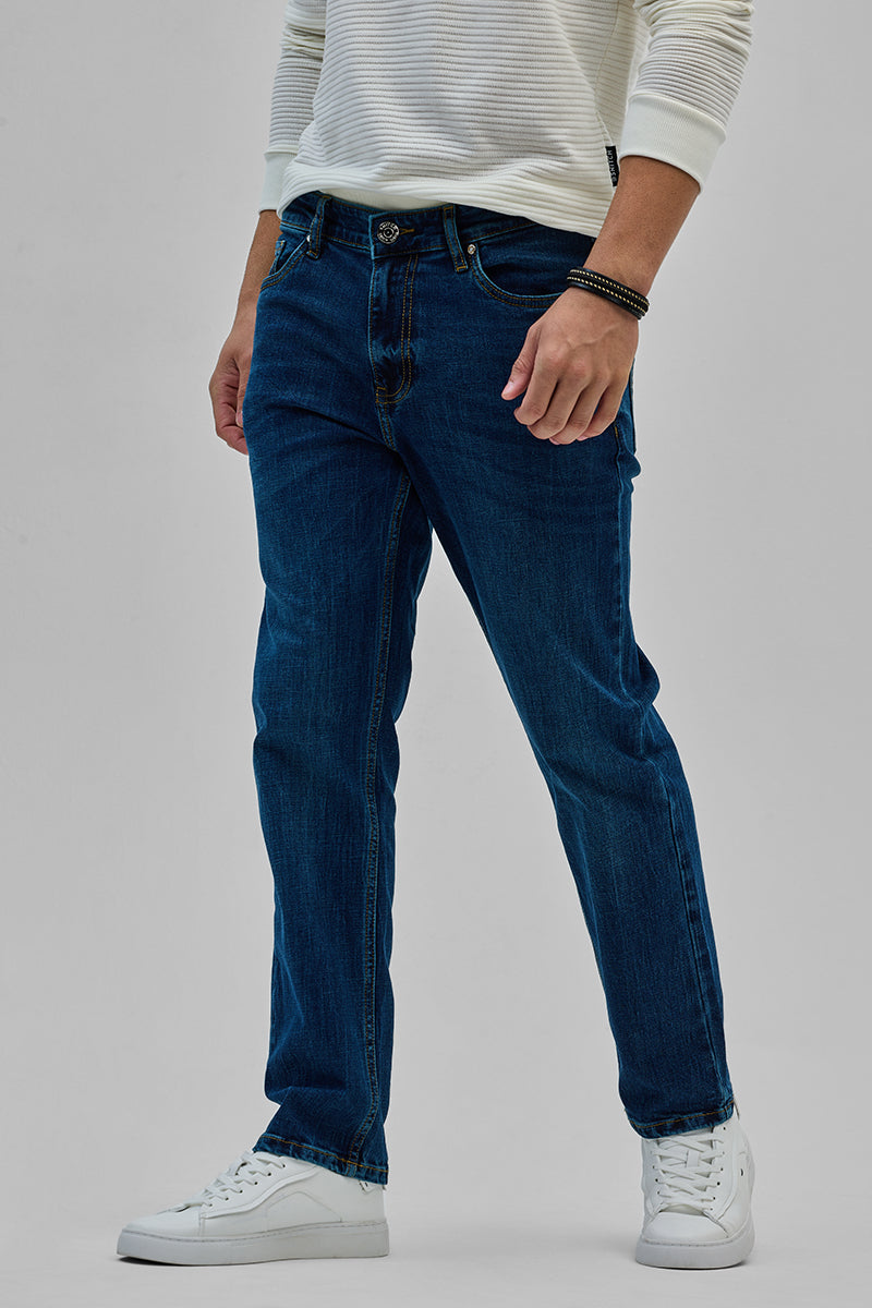 SNITCH Blue Regular Fit Jeans