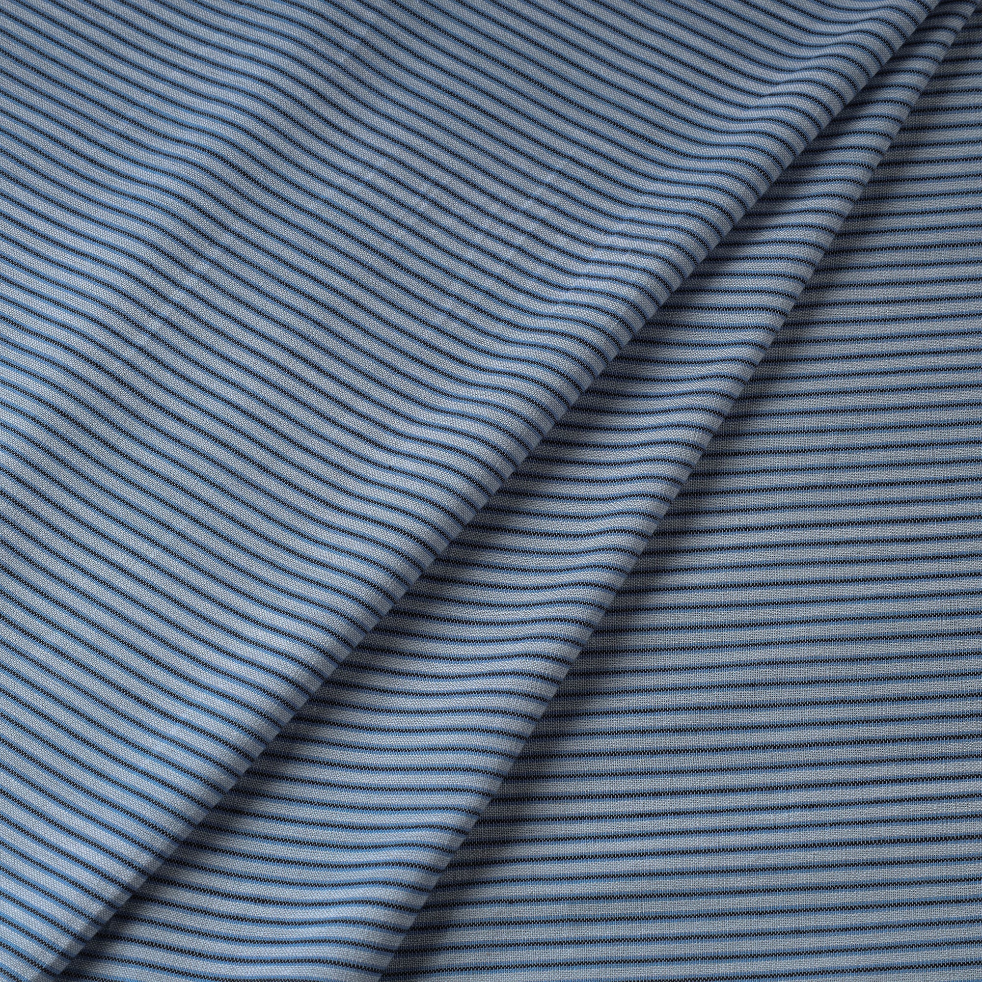 AHA VASTRA HANDLOOM Blue - Jhiri Pure Handloom Cotton Fabric - view 2