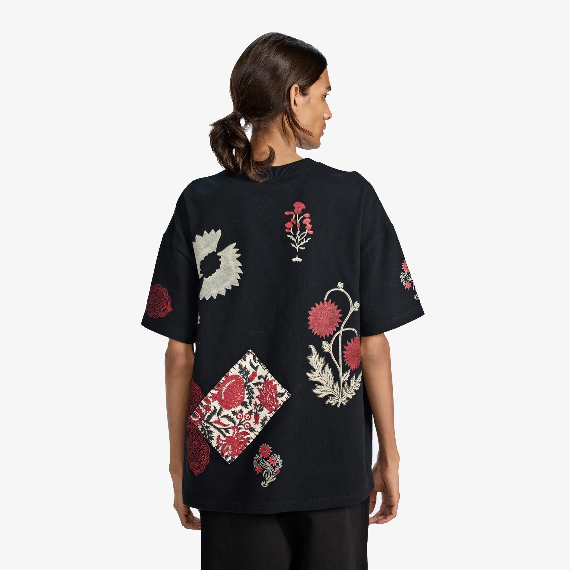 F A R A K | Thinking Loud' Block Print Tee { Black - view 2