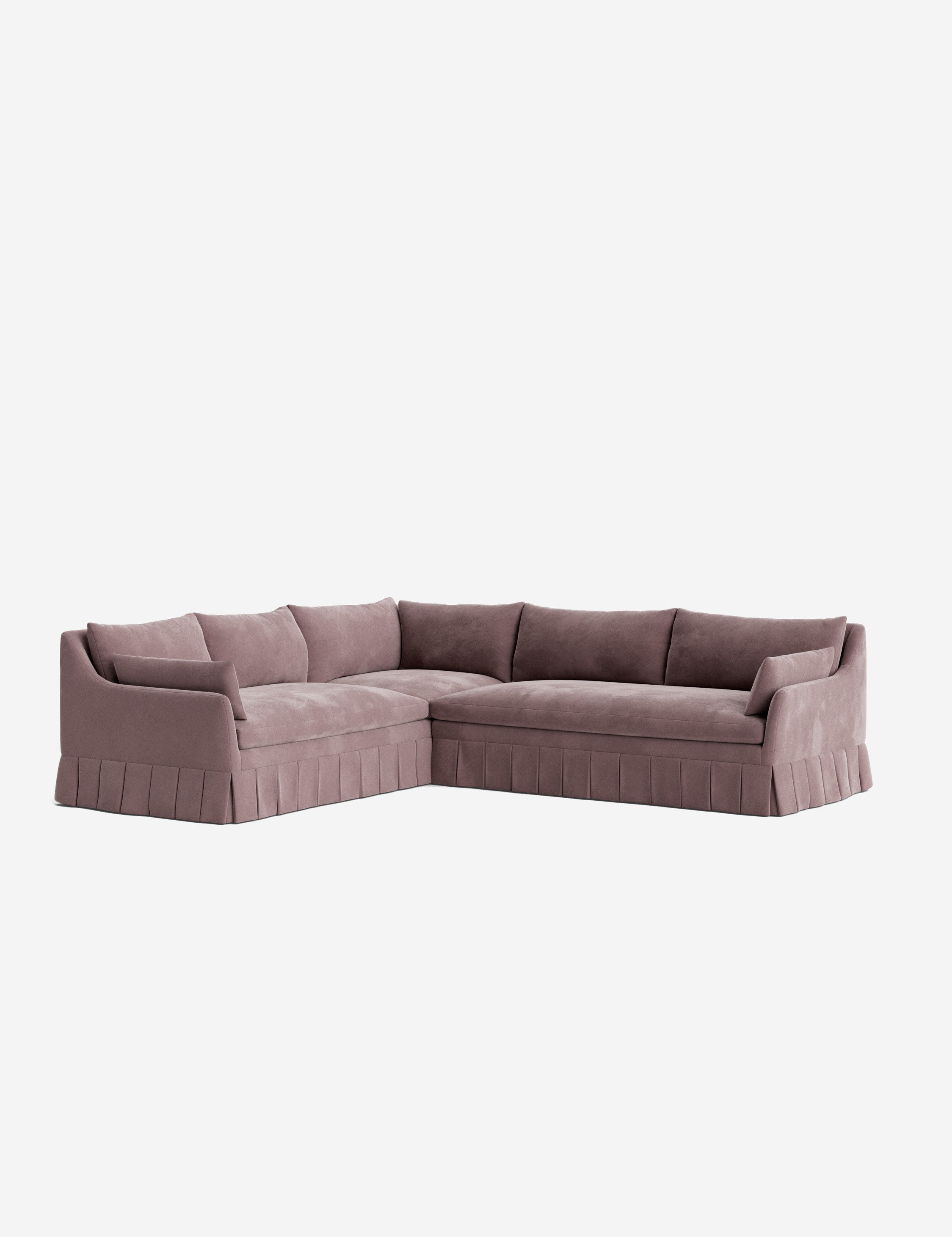 Lulu and Georgia Portola Luxe Depth Pleated Corner Sectional Sofa - view 21
