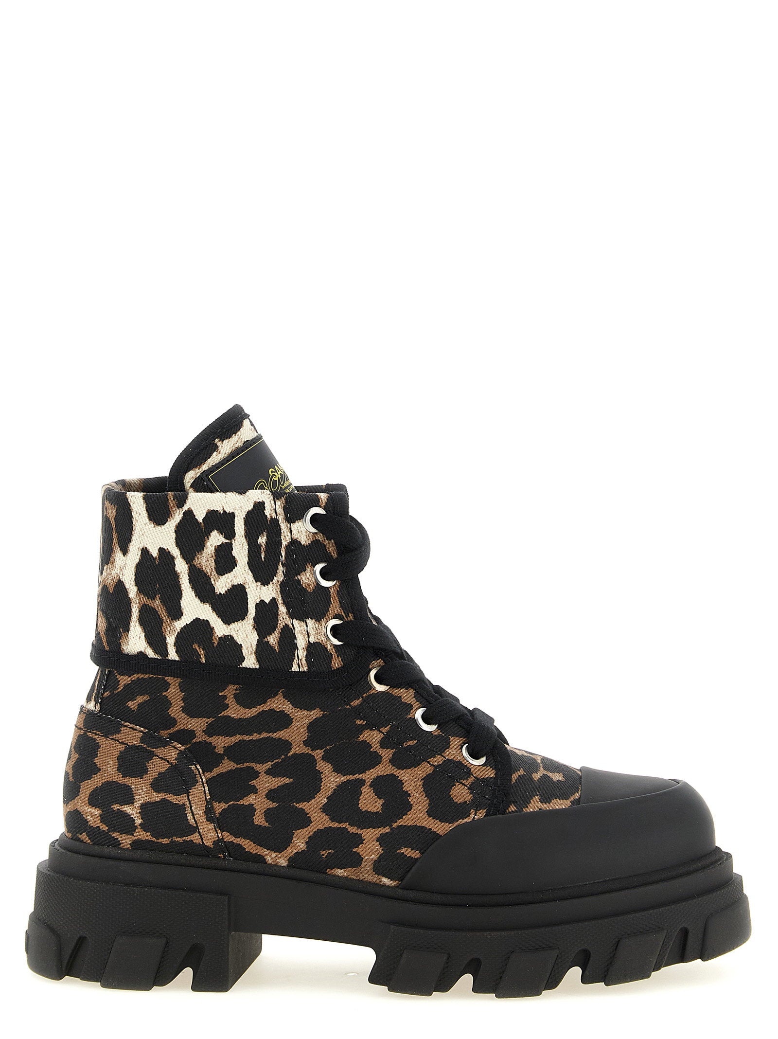 Ganni Denim Ankle Boots – 99% cotton, 1% elastane