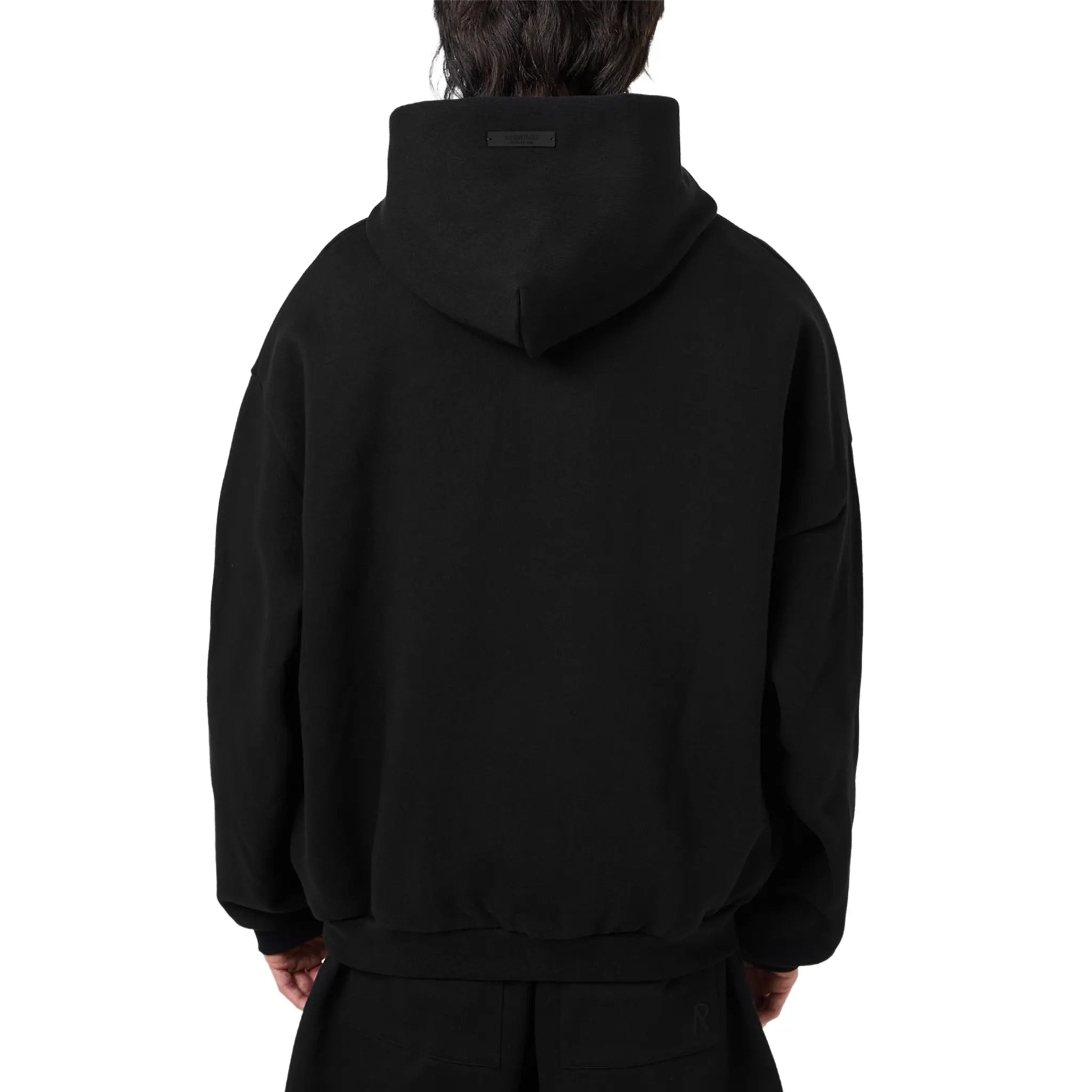 Fear Of God Essentials Fleece Black Hoodie (FW24) - view 2