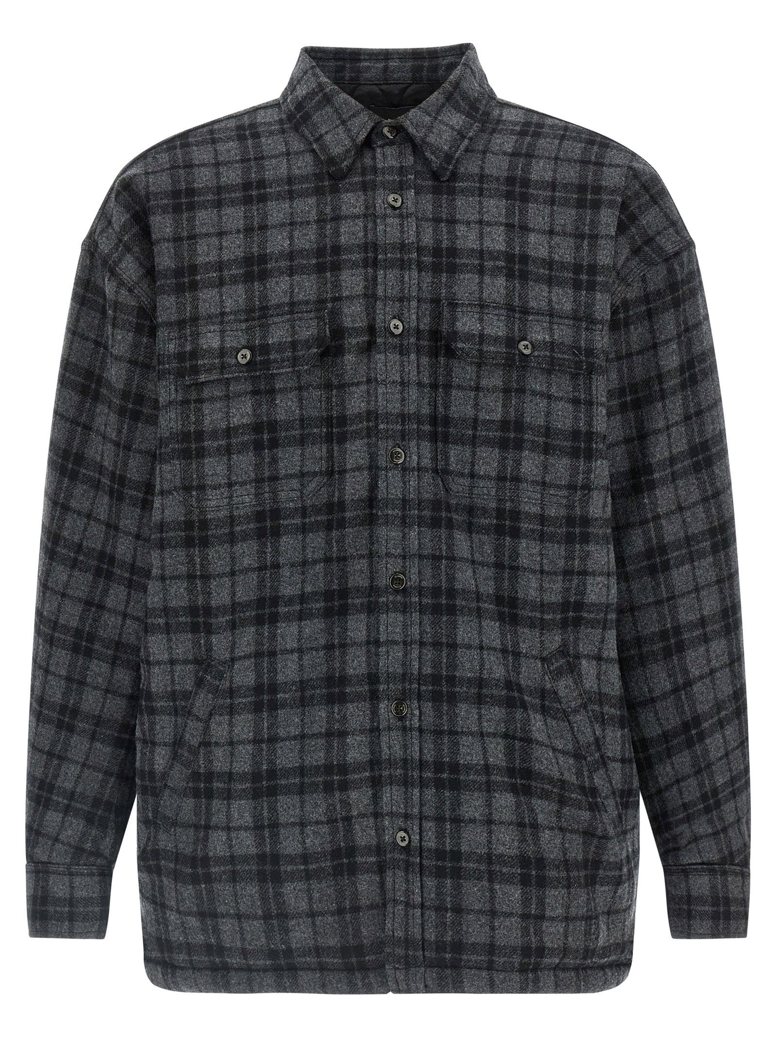 Willy Chavarria Padded Overshirt – 88% wool 10% nylon 2% of