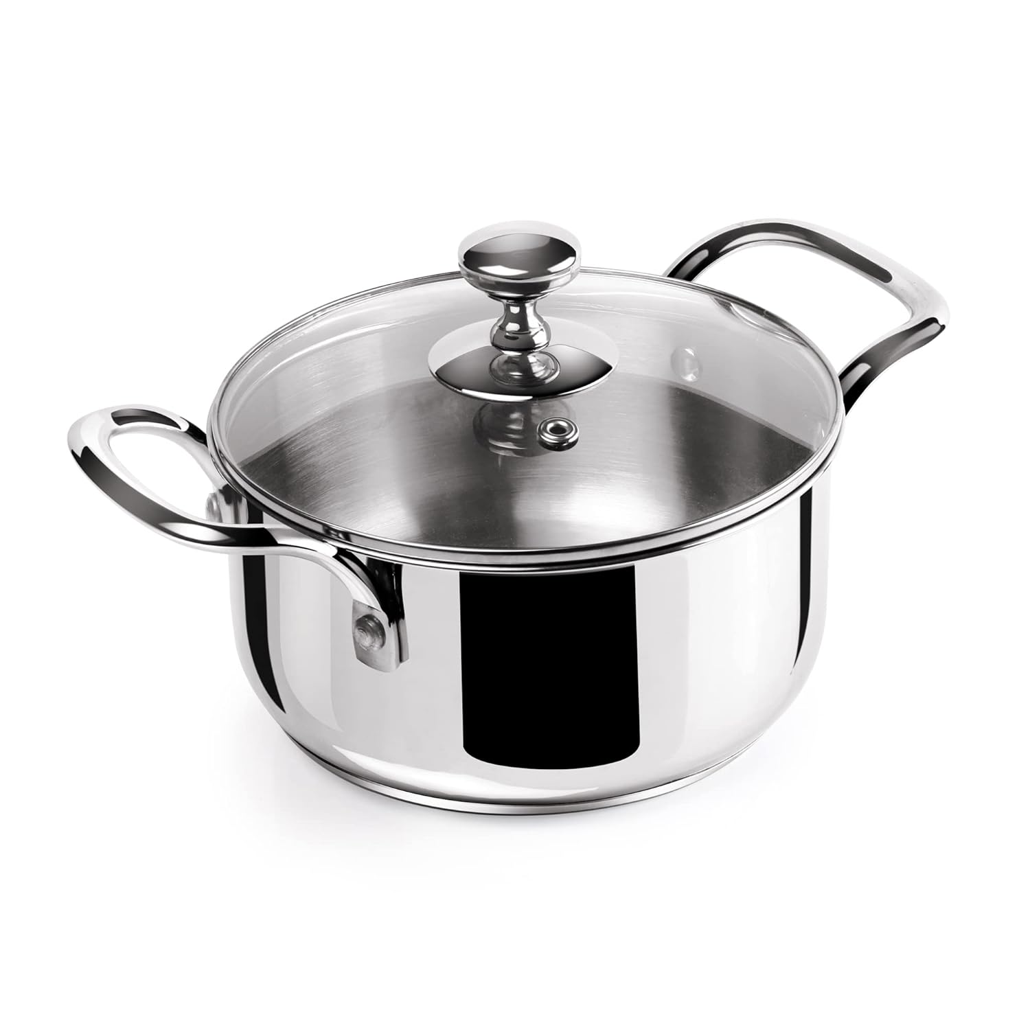 Tri Ply Stainless Steel Casserole With Lid Sandwich Bottom (Milton Procook)