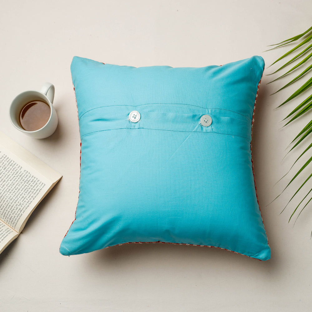 PURKAL STREE SHAKTI SAMITI Blue - Applique Quilted Cushion Cover (15 x 15 in) - view 3