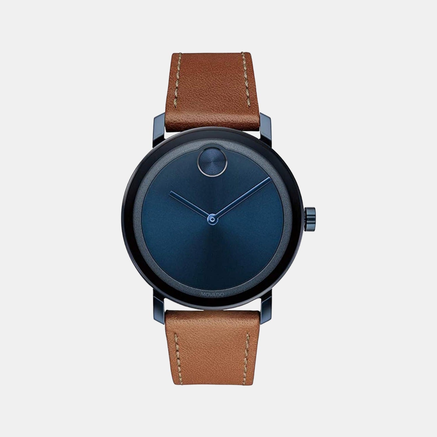 Movado Bold Men Quartz Blue Dial Analog Leather Watch 3600520