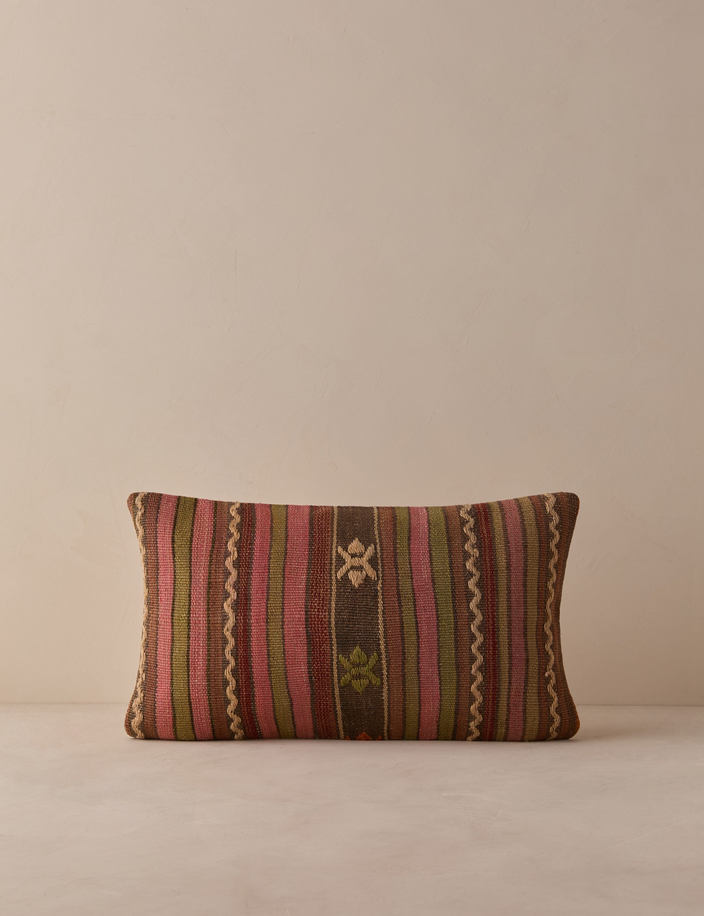 Lulu and Georgia Vintage Lumbar Pillow No. 350, 12" x 20"