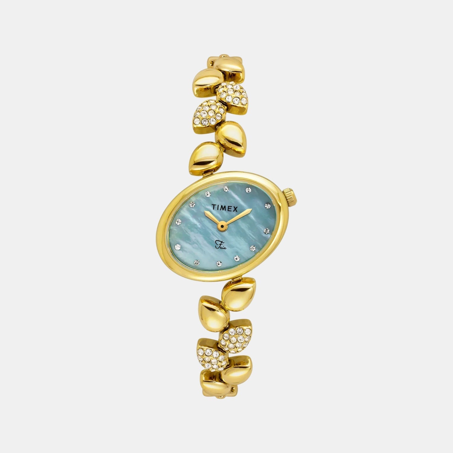 Timex Fria Women Quartz Mother Of Pearl Dial Analog Brass Watch TWEL21301