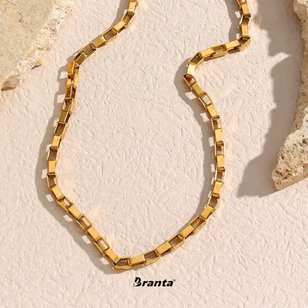 Branta Square-Link Statement Necklace For Men (21 Inch) - view 2