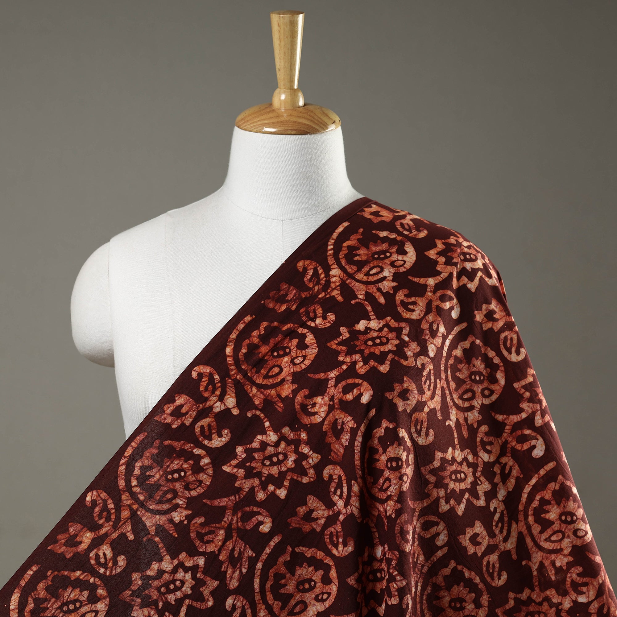 BATIK BY MD. SHARIFF Brown - Hand Printed Cotton Batik Fabric