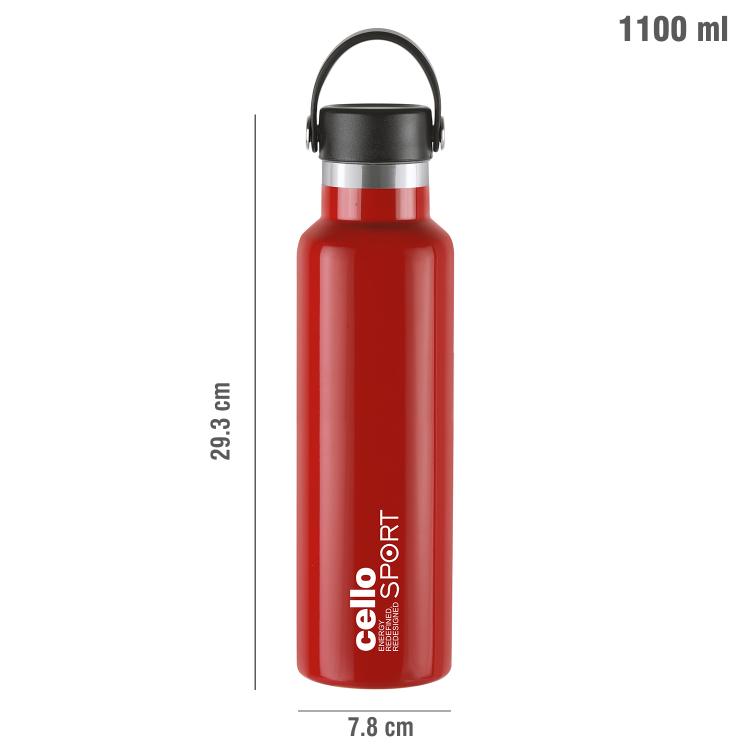 Cello Aqua Bliss Flask, Vacusteel Water Bottle, 1100ml - view 26