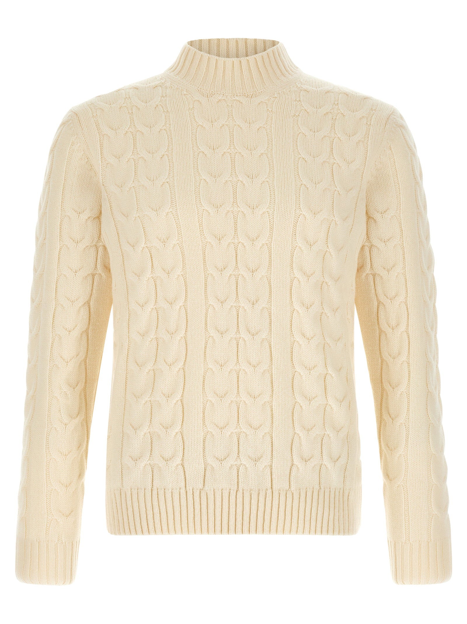 Zanone Braided Turtleneck Sweater – 100% virgin wool