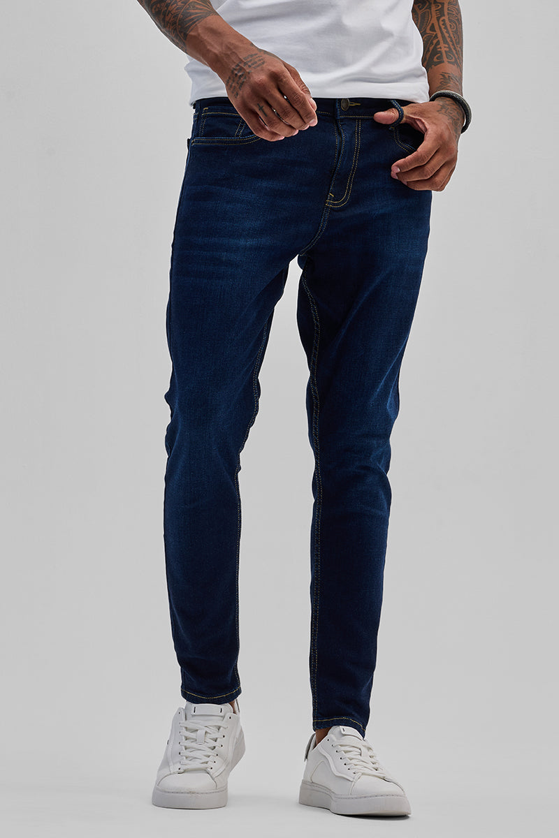 SNITCH Dark Blue Skinny Fit Jeans