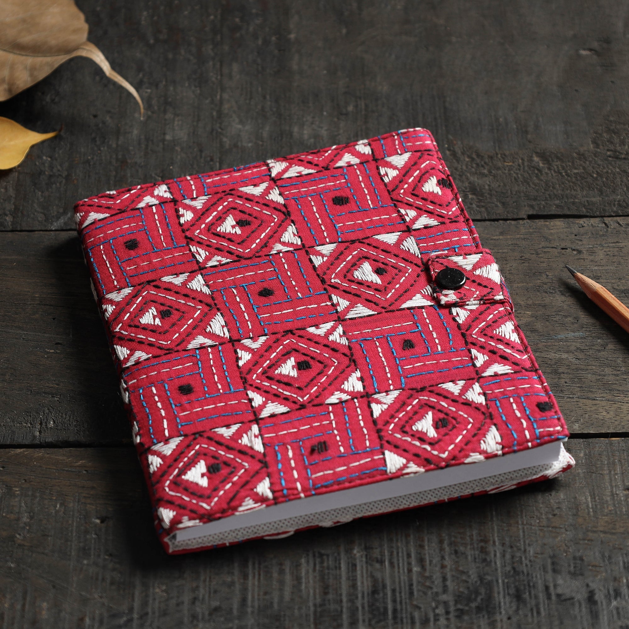 ASALKAAR Bengal Kantha Work Handcrafted Notepad (7 x 6 in)