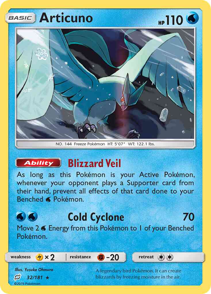 Rare holo sm9-32 – Pokémon Articuno - 32/181 - Rare Holo [sm9-32] [Holo]