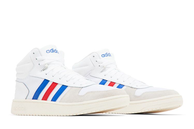 adidas Hoops 2.0 Mid White Royal Scarlet - view 7
