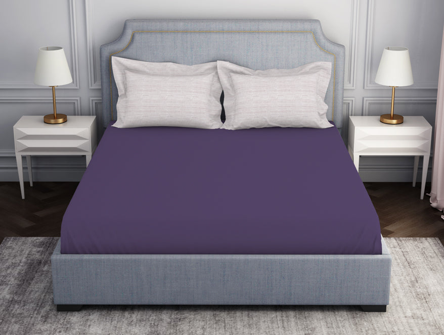 Spaces India Tonalelgence Ornate Light Violet 100% Cotton King Size Bedsheet - Essentials by Spaces