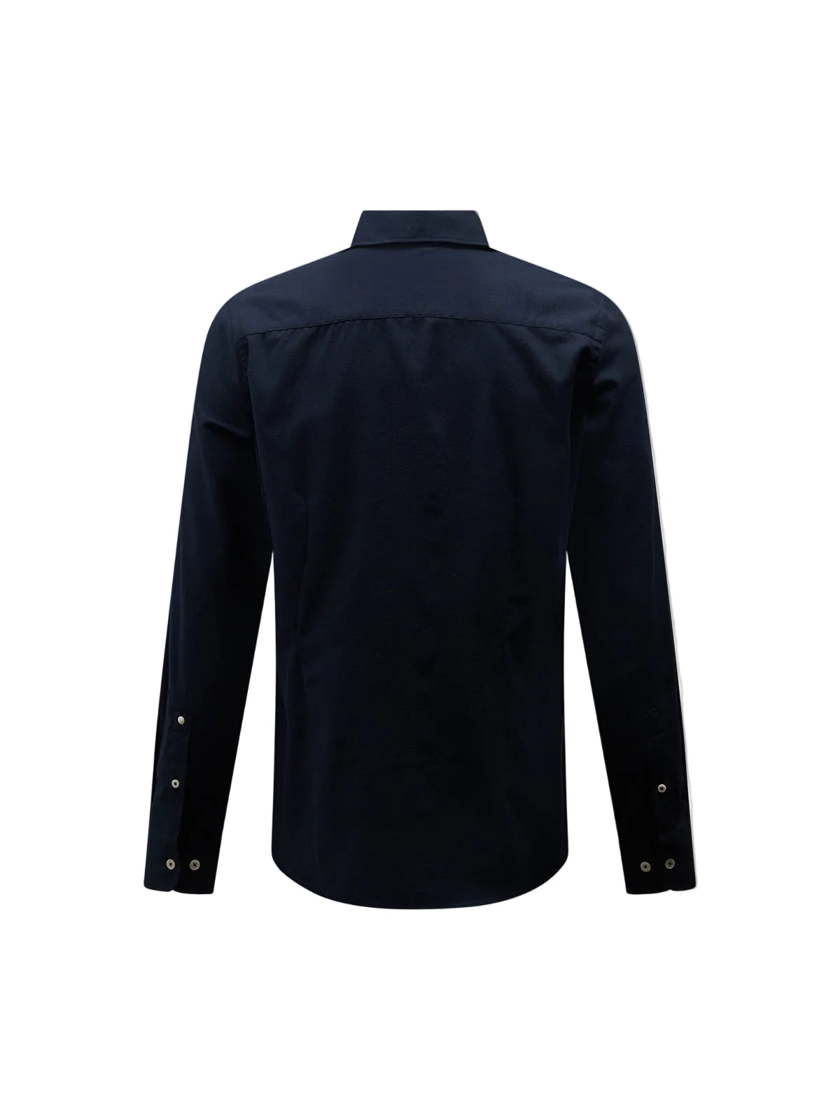 Peckham Rye Herringbone Spread Dark Sapphire Navy Flannel Shirt - view 4