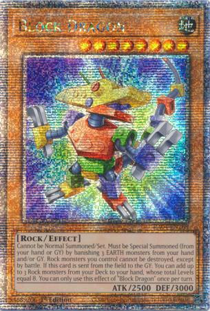 Yu-Gi-Oh! Block Dragon - RA04-EN268 - Quarter Century Secret Rare - 1st Edition
