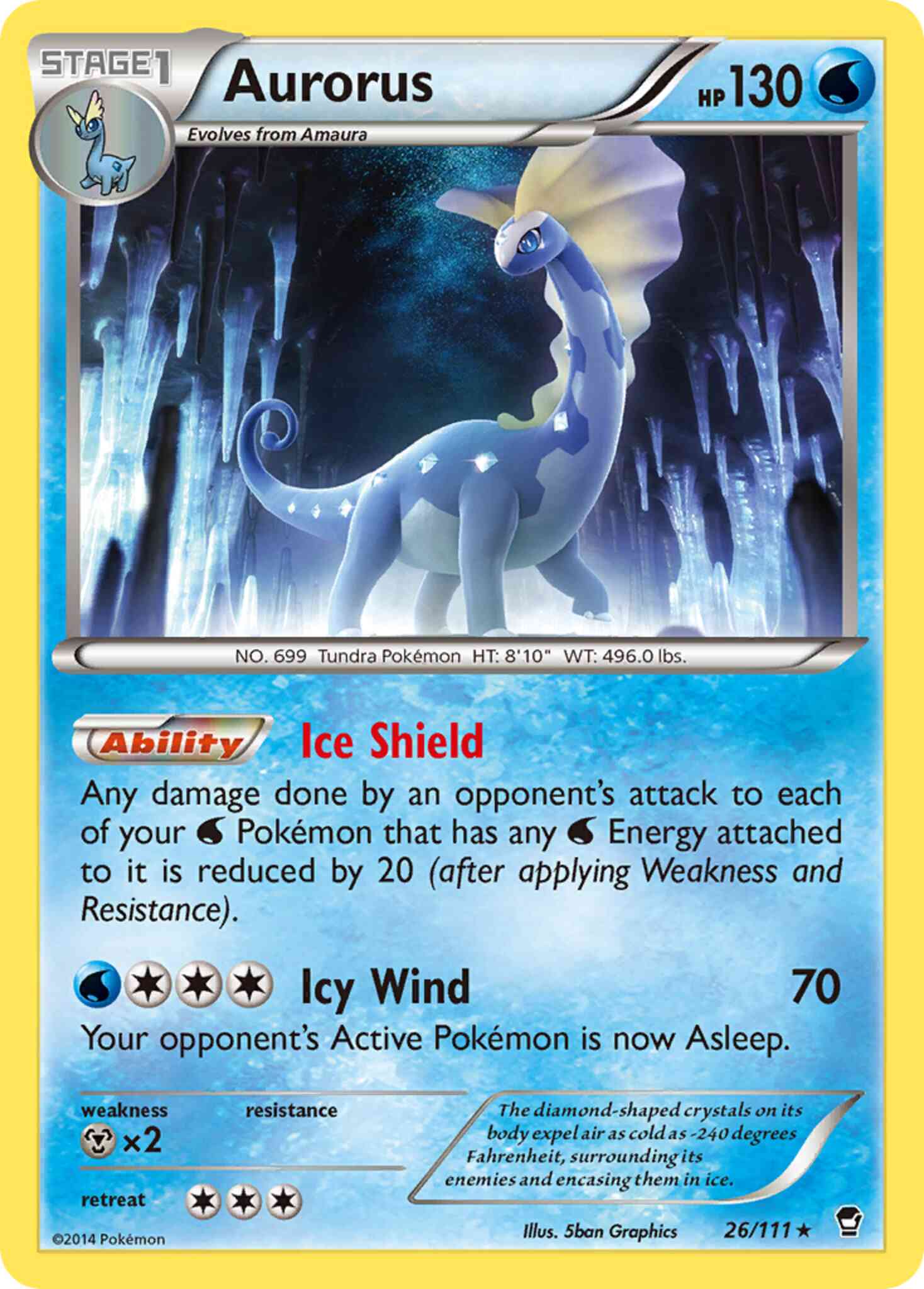 Rare xy3-26 non-holo – Pokémon Aurorus - 26/111 - Rare [xy3-26] [Non-Holo]