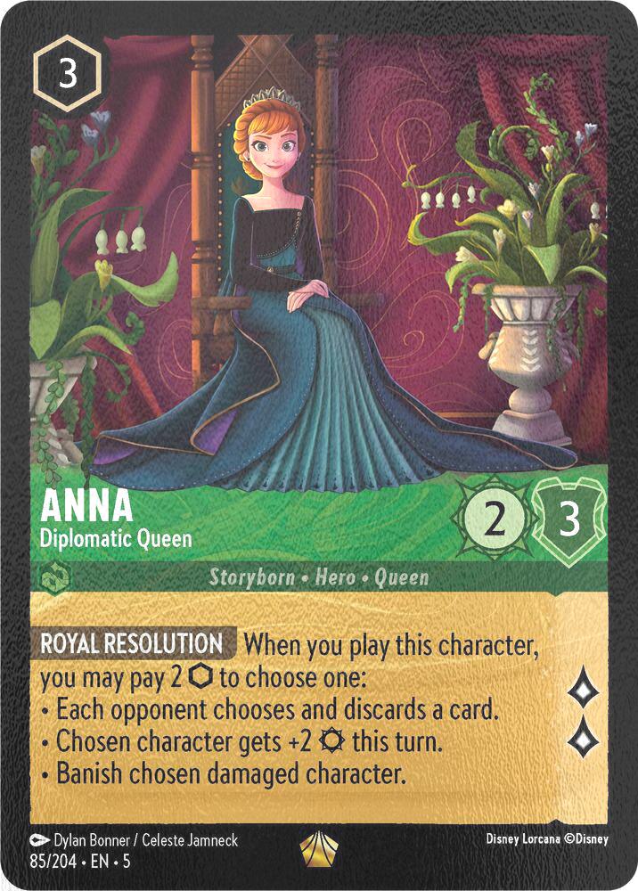 204 shimmering skies – Lorcana Anna - Diplomatic Queen - 85/204 [Shimmering Skies] [Cold Foil]