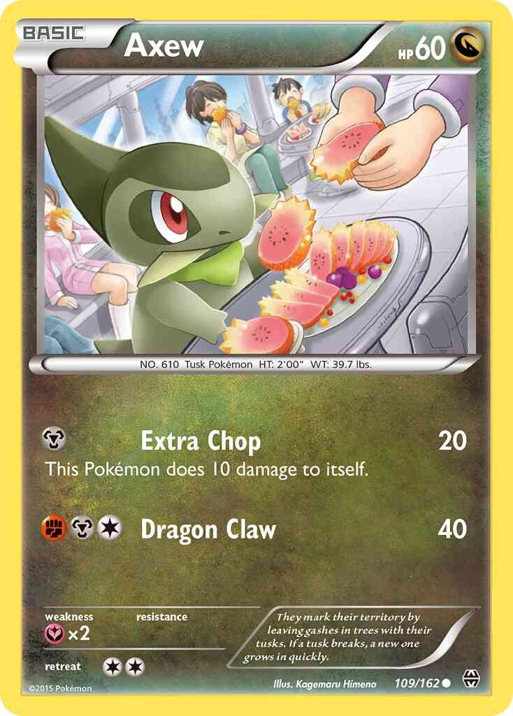 Common xy8-109 non-holo – Pokémon Axew - 109/162 - Common [xy8-109] [Non-Holo]