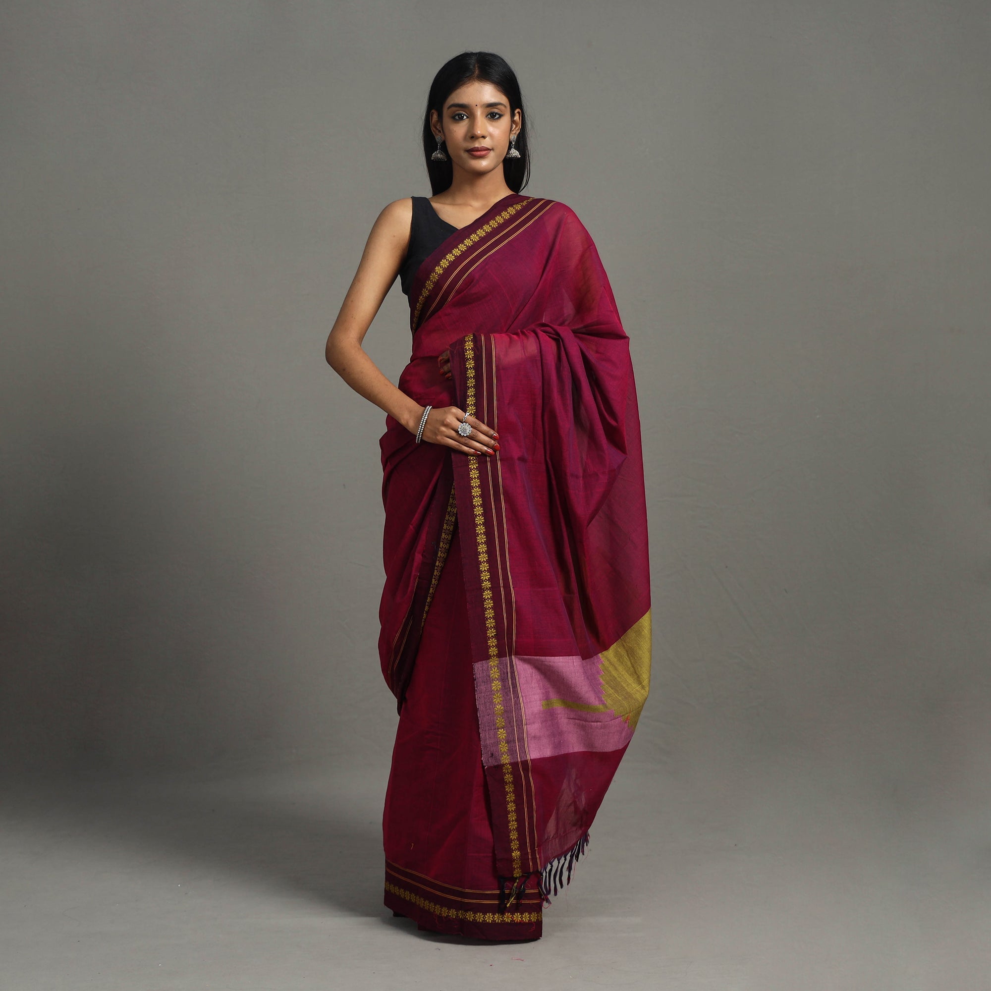 CHITRIKA Plain Cotton Handloom Saree 27 – Women's