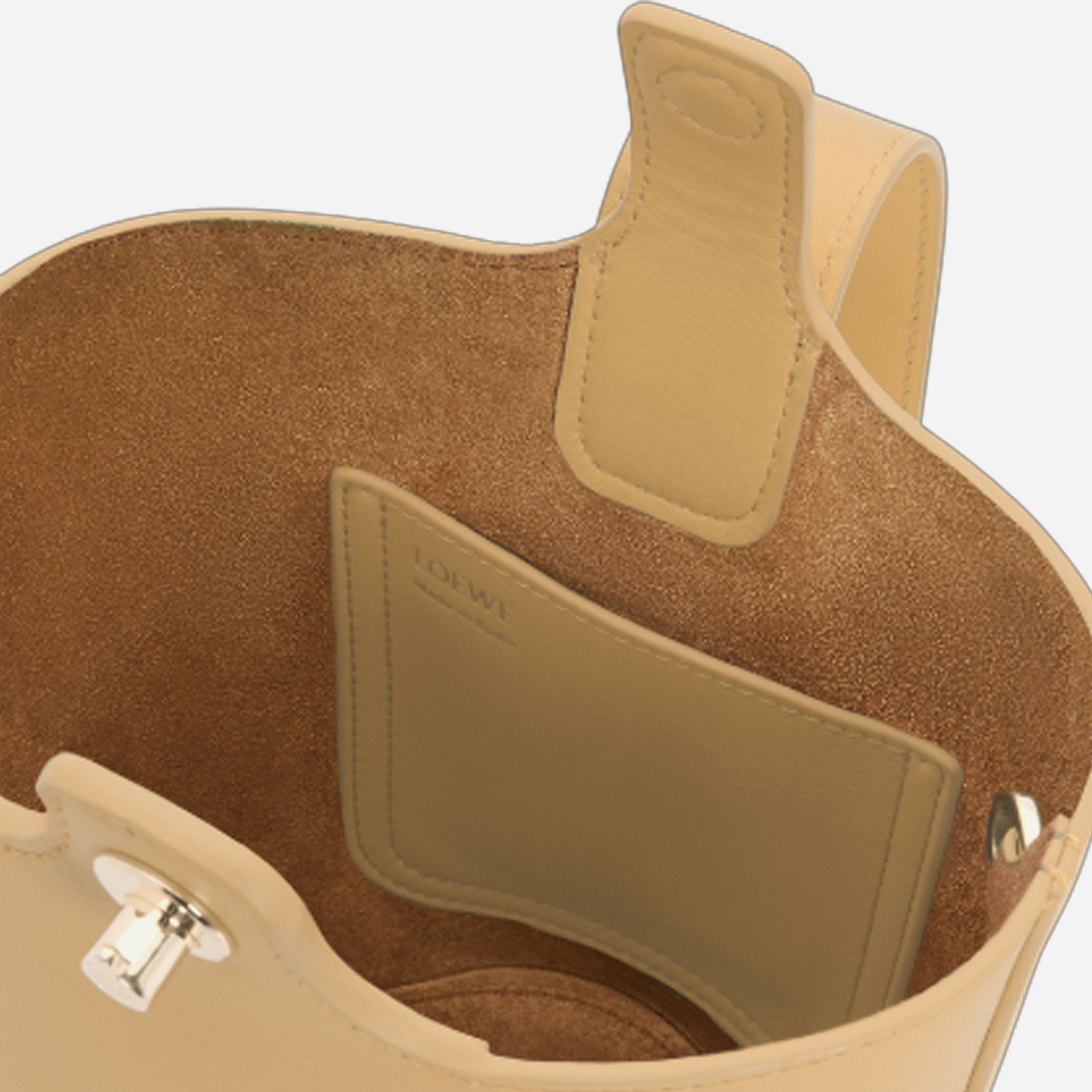 Loewe Mini Pebble Bucket Bag Dark Butter - view 2