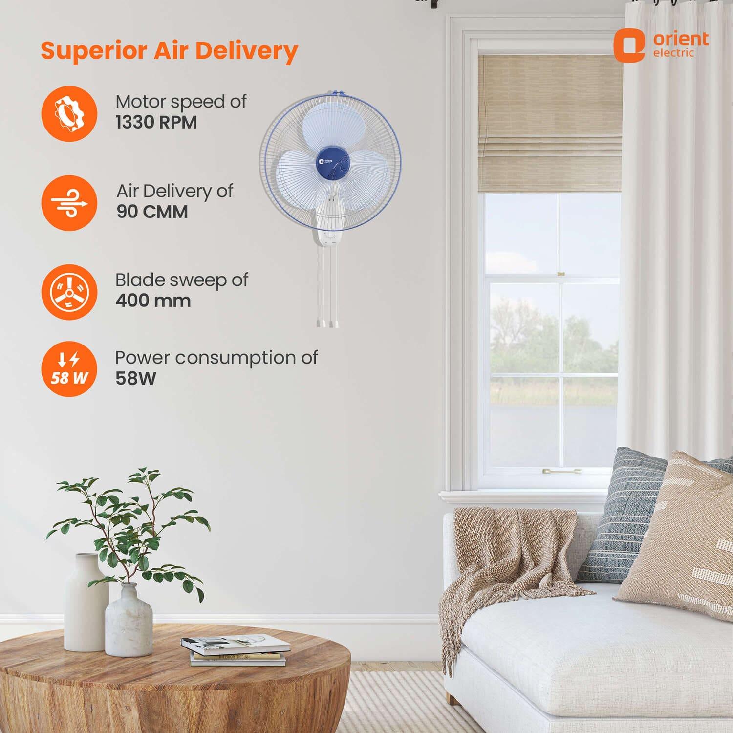 Orient Electric Wall 44 with CTX Technology Wall Fan - view 3