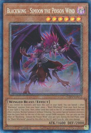 Yu-Gi-Oh! Blackwing - Simoon the Poison Wind - RA01-EN012 - Prismatic Collector's Rare - 1st Edition