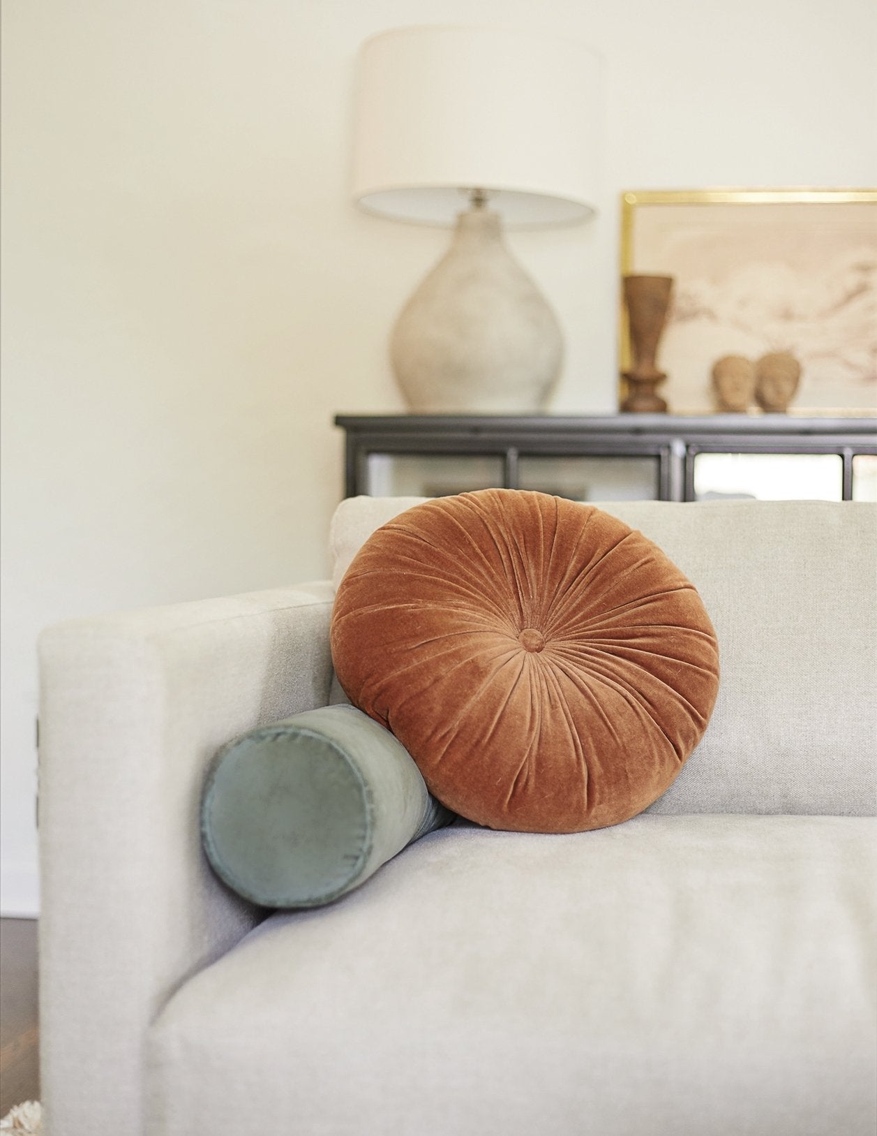 Lulu and Georgia Monroe Velvet Round Pillow - view 25