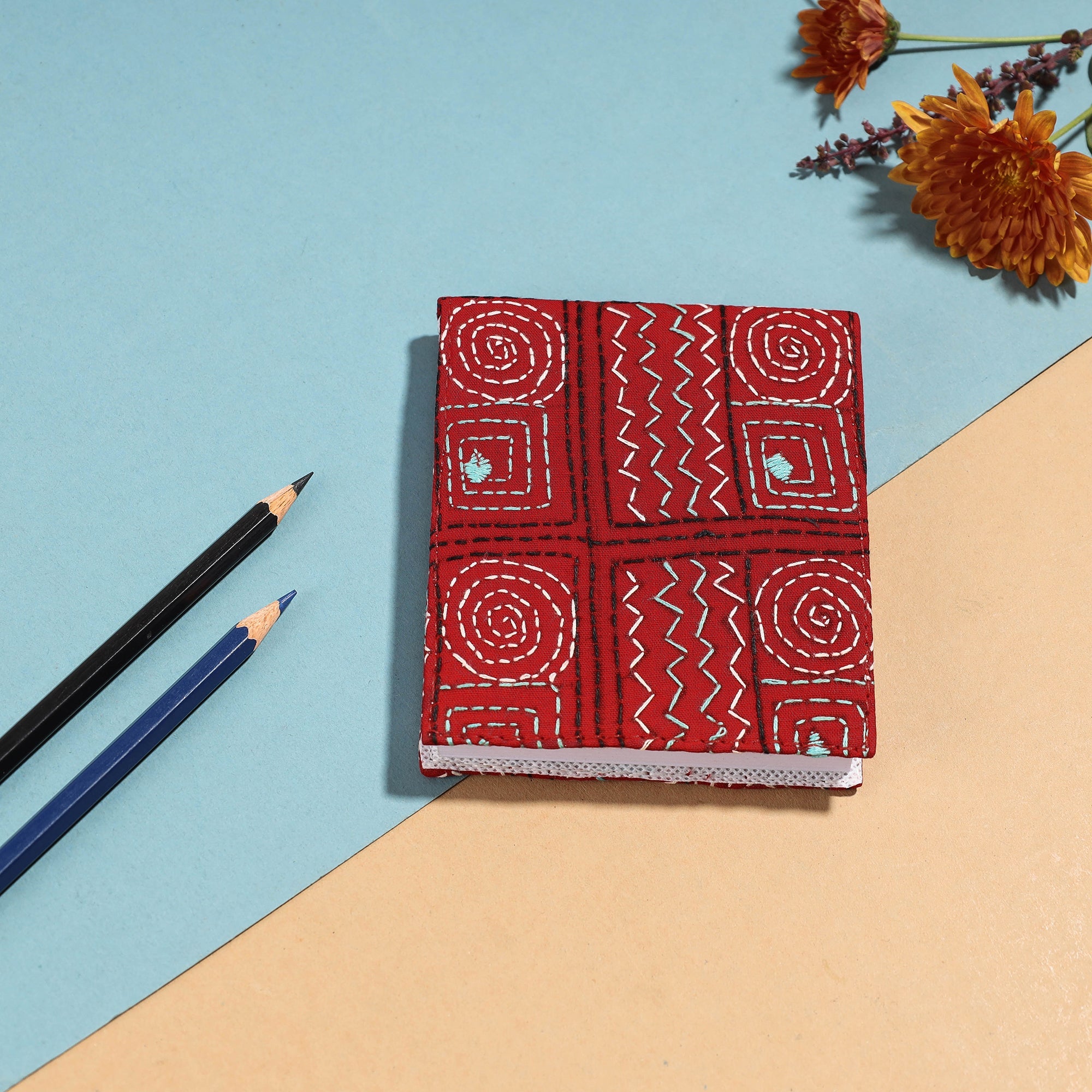 ASALKAAR Bengal Kantha Work Handcrafted Notepad (5 x 4 in)