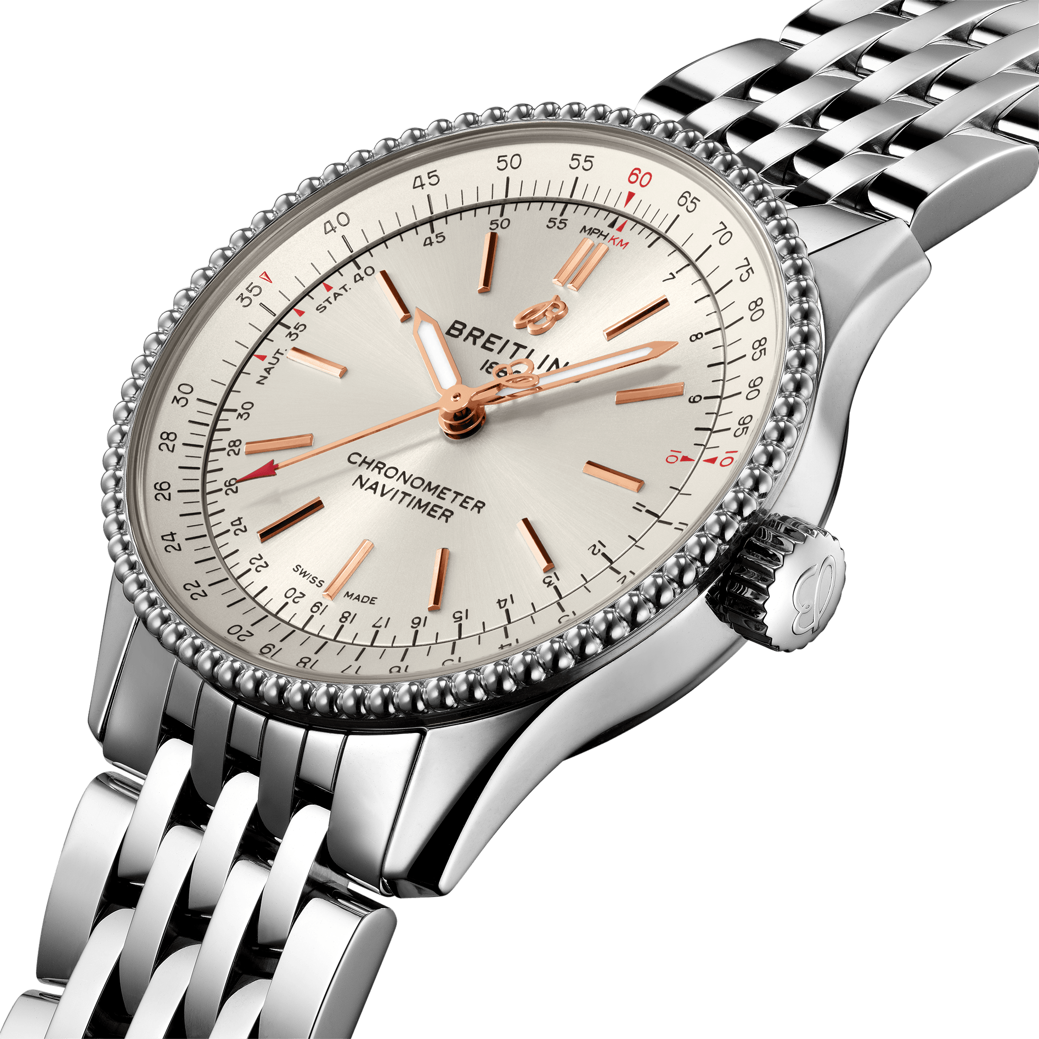 Breitling Navitimer Automatic Women's Silver Dial 35mm Watch